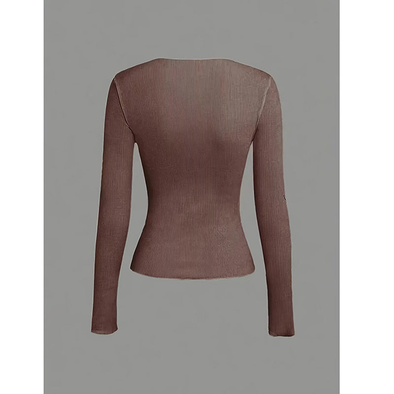 Women Long Sleeve T Shirts Crewneck Slim Fit Tops Going Out Fall Fashion Basic Tee