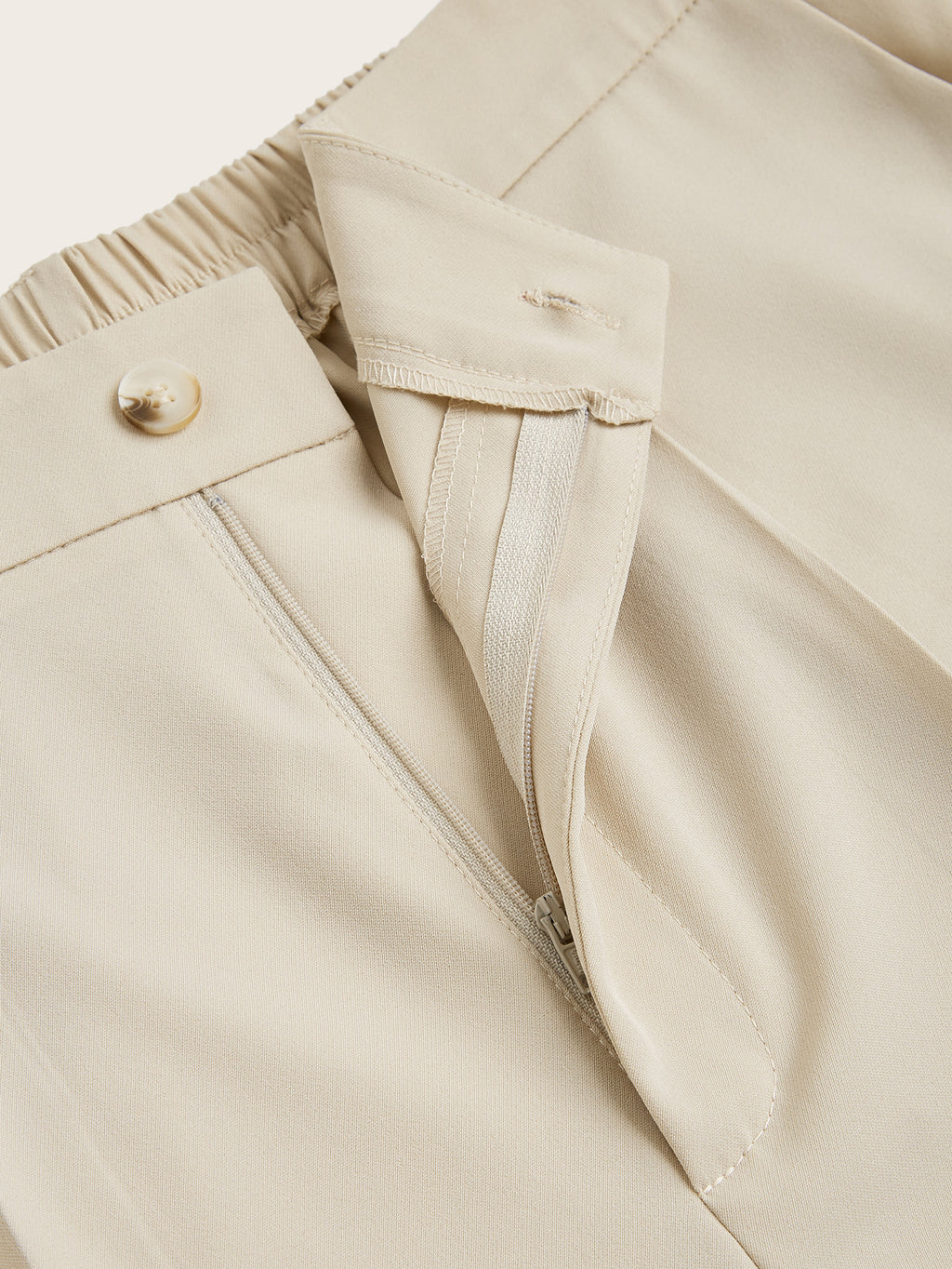 Women's Plus Size High Waist Straight Leg Trousers - Elegant, Polyester, Machine Washable, Casual Suit Pants For Women