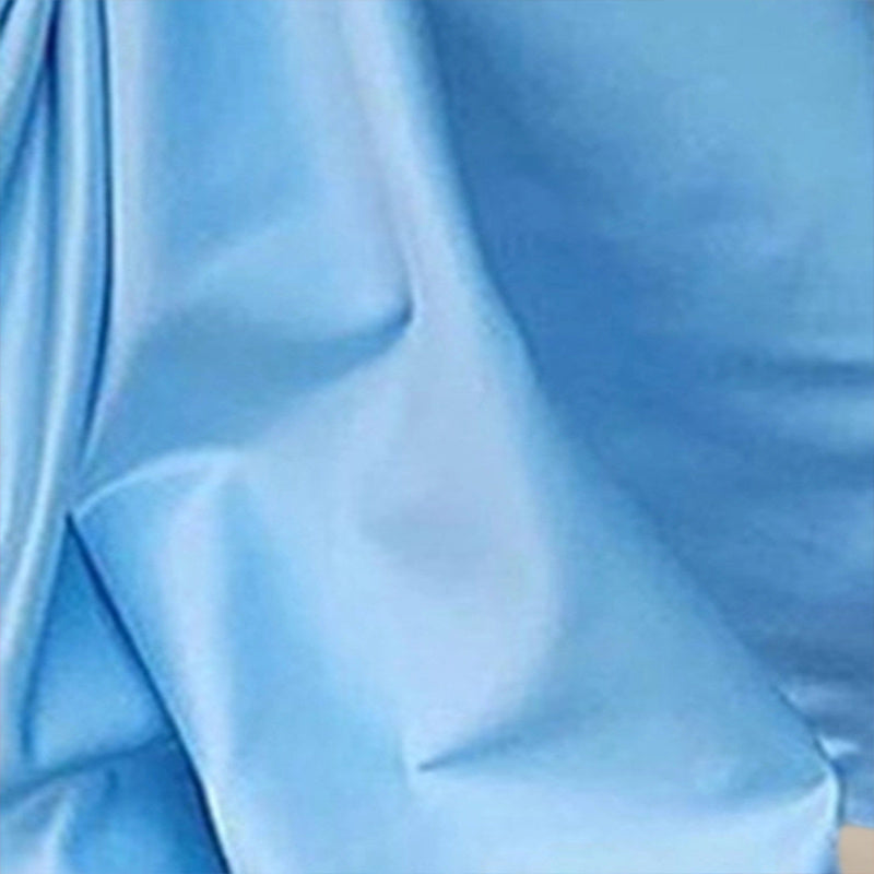 Women's Solid Color Strapless Evening Gown, High Slit Ruched Bust And Flared Skirt For Banquet & Formal Events