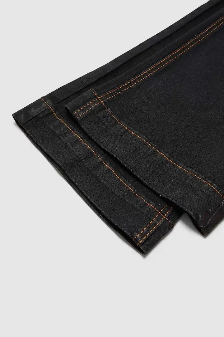 High-Rise Bootcut Jeans For Women, Tummy Control Dark Wash Denim With Double Button Waist, Durable Western Work & Riding Pants