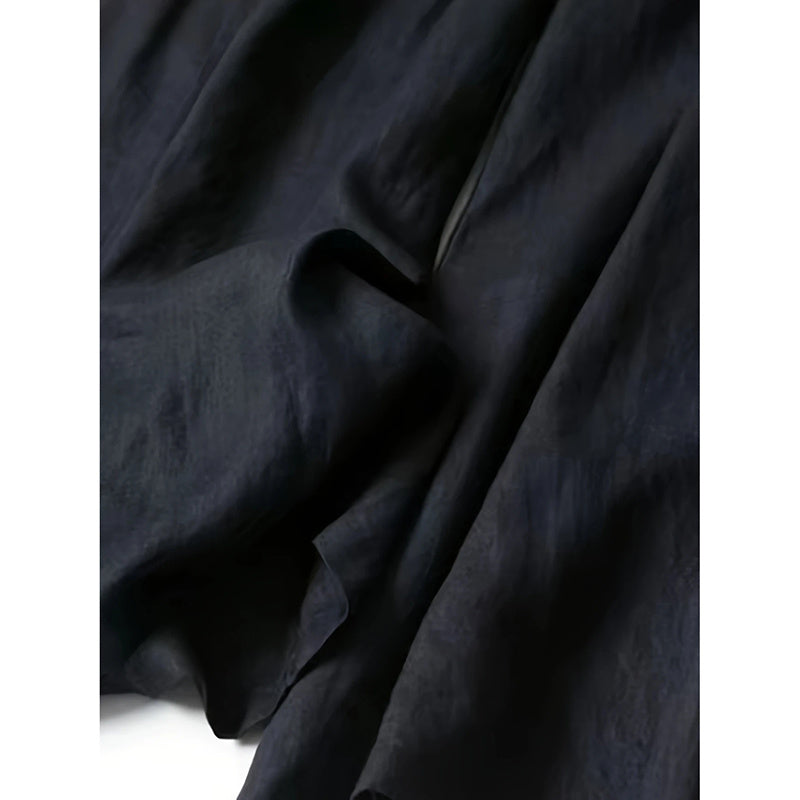 Women's Wide Leg Palazzo Pants Cotton Linen Elastic Waist Casual Pants Breathable Summer Trousers With Pockets