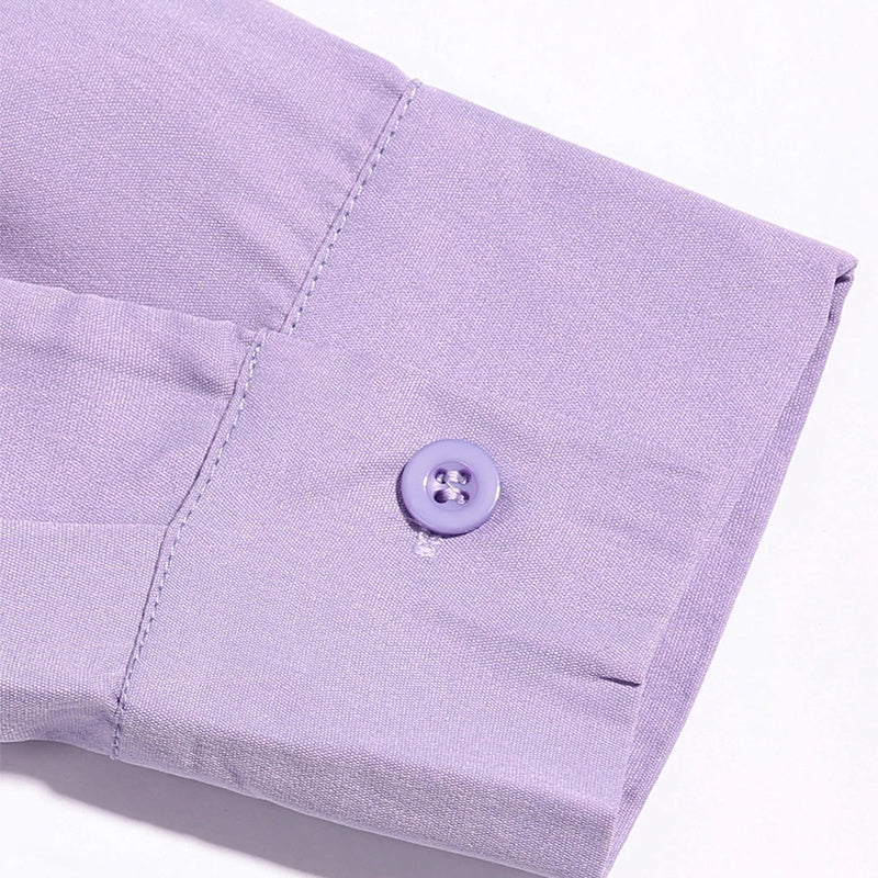 Women's Contrast Lace Long Sleeve Tops Button Down Shirts Dressy Casual Blouses Fall Fashion Clothes