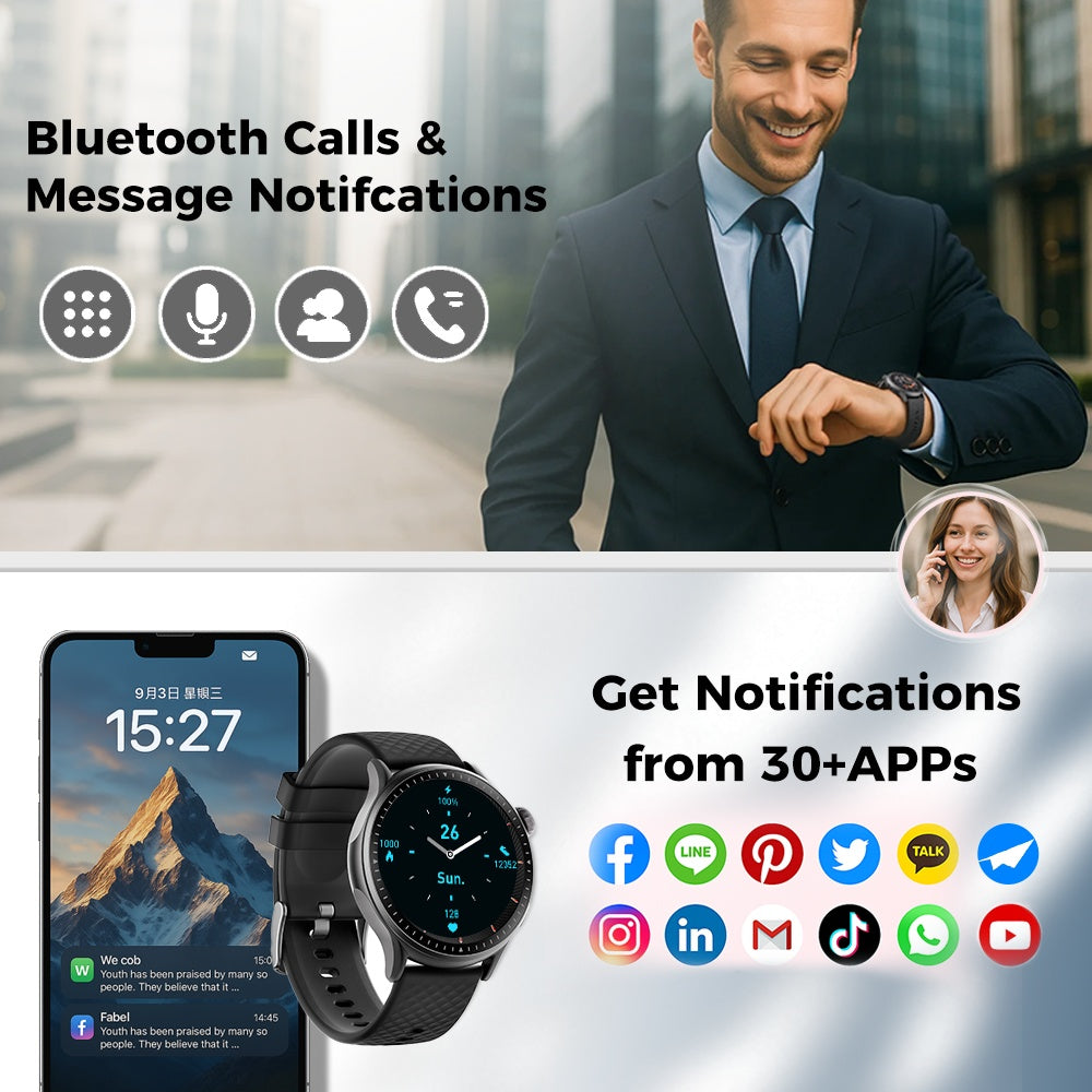 2025 New 1.43-inch Disc Smart Watch Fitness Tracker