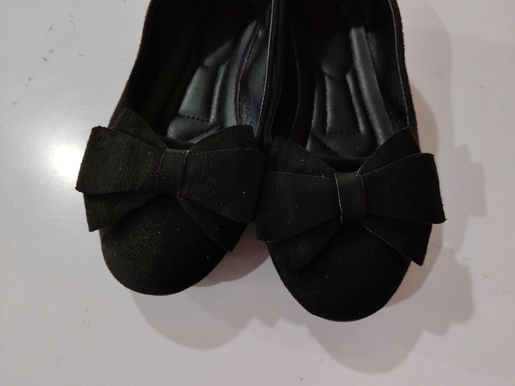 Rubber Plus Size Flat Casual Shoes Women Suede Bow Round Head Gommino