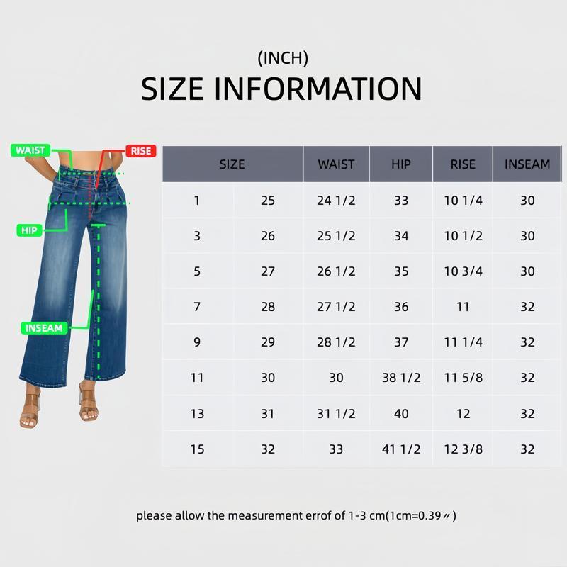 Dark Blue Plus Size High-Waisted Flare Pants Wide-Leg Trousers For Curvy Women