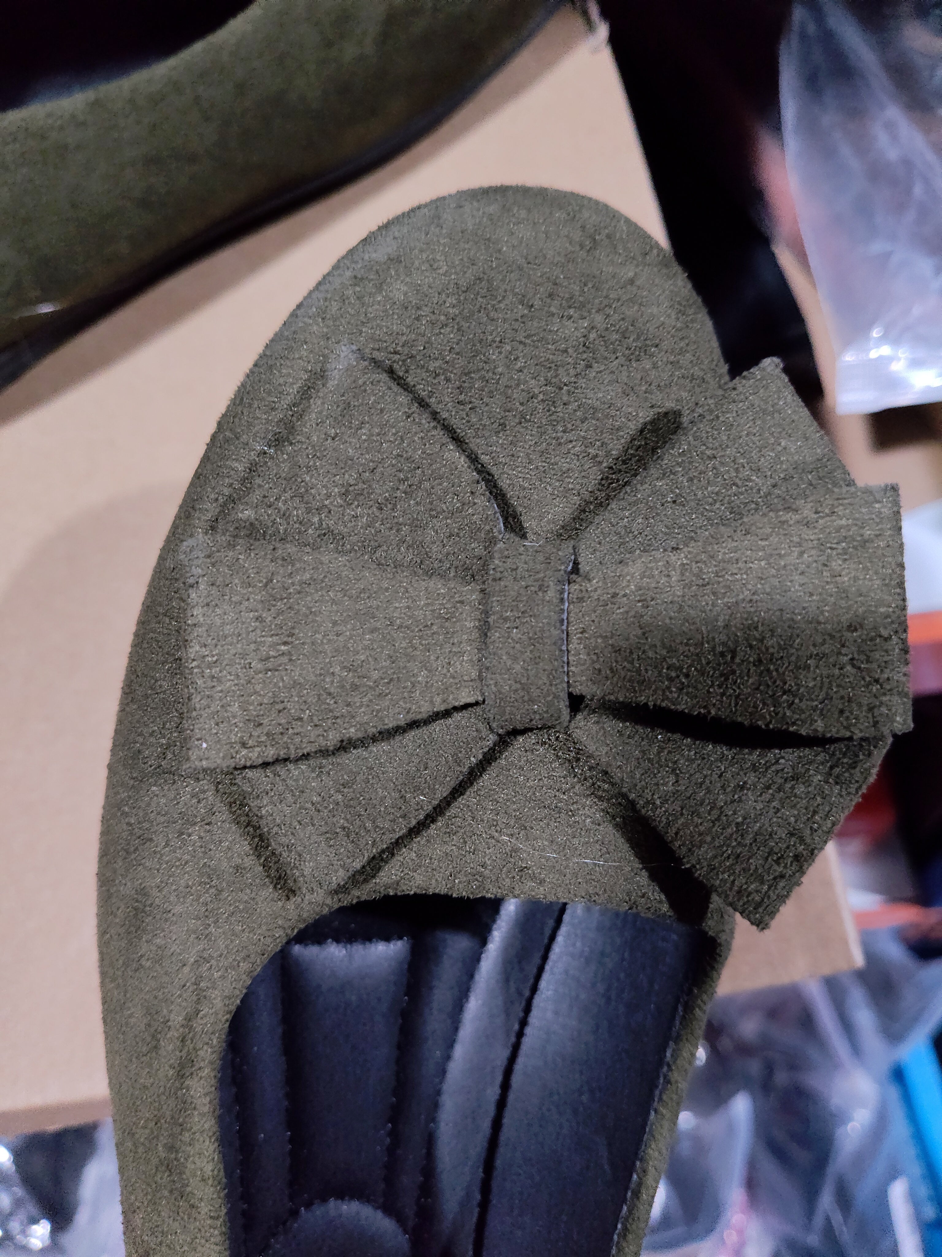 Rubber Plus Size Flat Casual Shoes Women Suede Bow Round Head Gommino