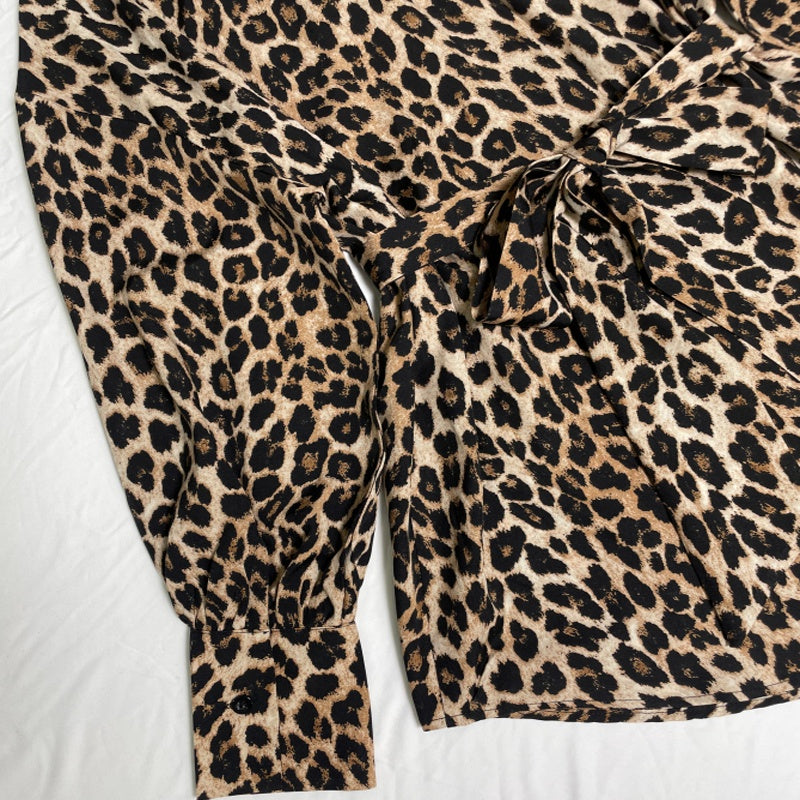 Women's Elegant Lapel Button-Down Top With Adjustable Metal Waist Belt Solid Color Loose Fit Blouse For Casual & Office Wear