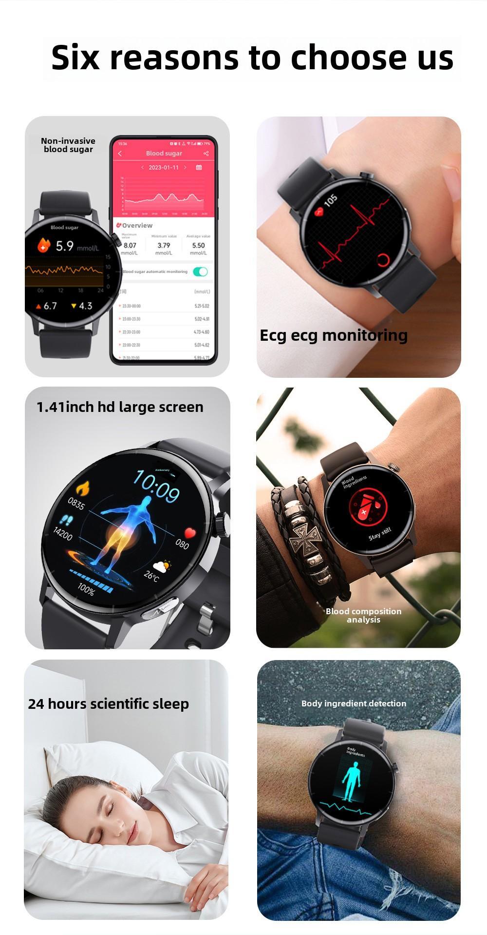 1.41-inch Health Smartwatch Fitness Tracker And Heart Rate-blood Oxygen-blood Pressure-sleep Monitor