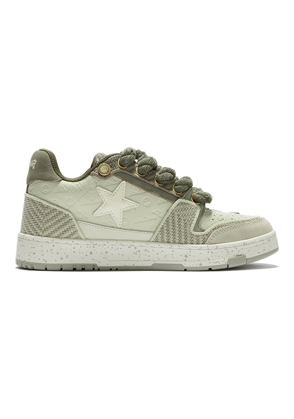 KAALIXTO--Retro Star Sneakers-West Lake Longjing Tea - Unisex