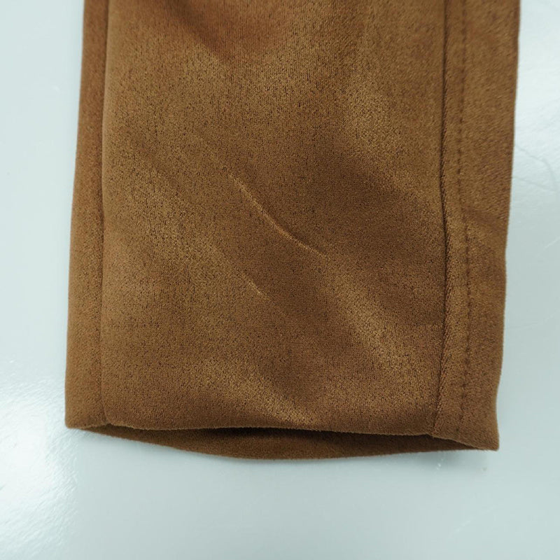 Women's Suede-Look Blazer Jacket, Classic V-Notch Lapel Button Front Coat, Machine Washable Versatile Casual Jacket