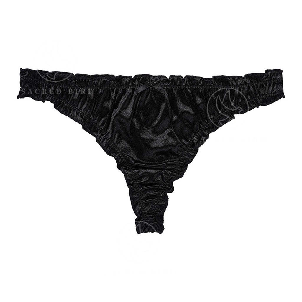 Satin Cotton Crotch T-back Women's Underwear