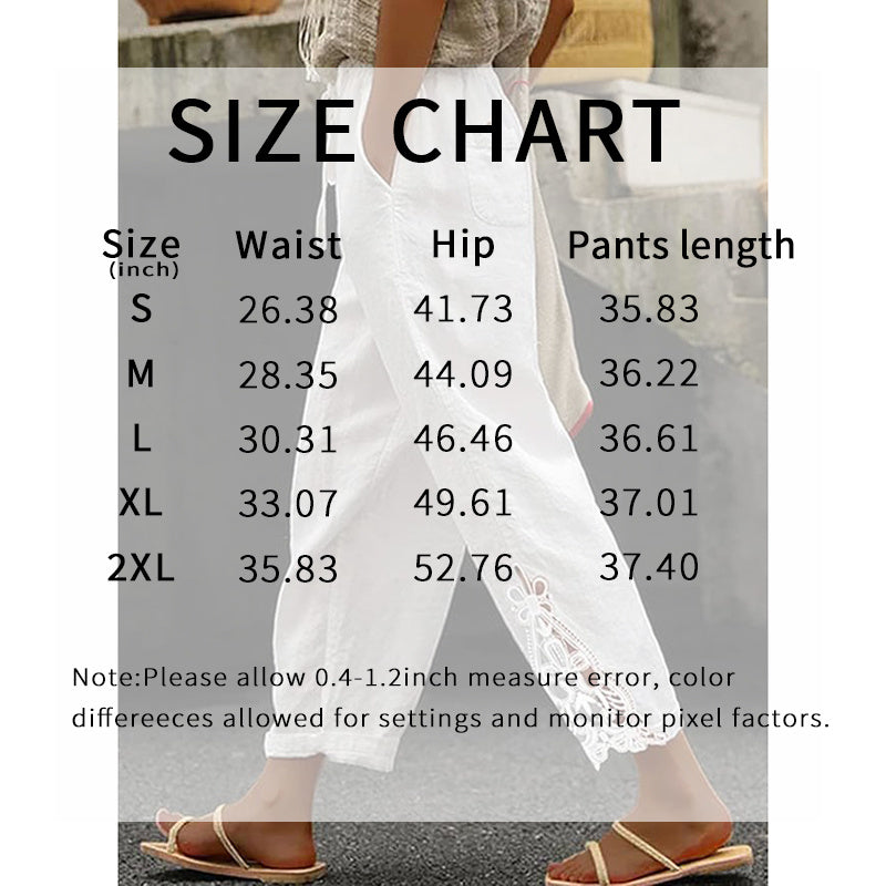 Women Casual Lightweight Drawstring Elastic Waist Pants With Pockets