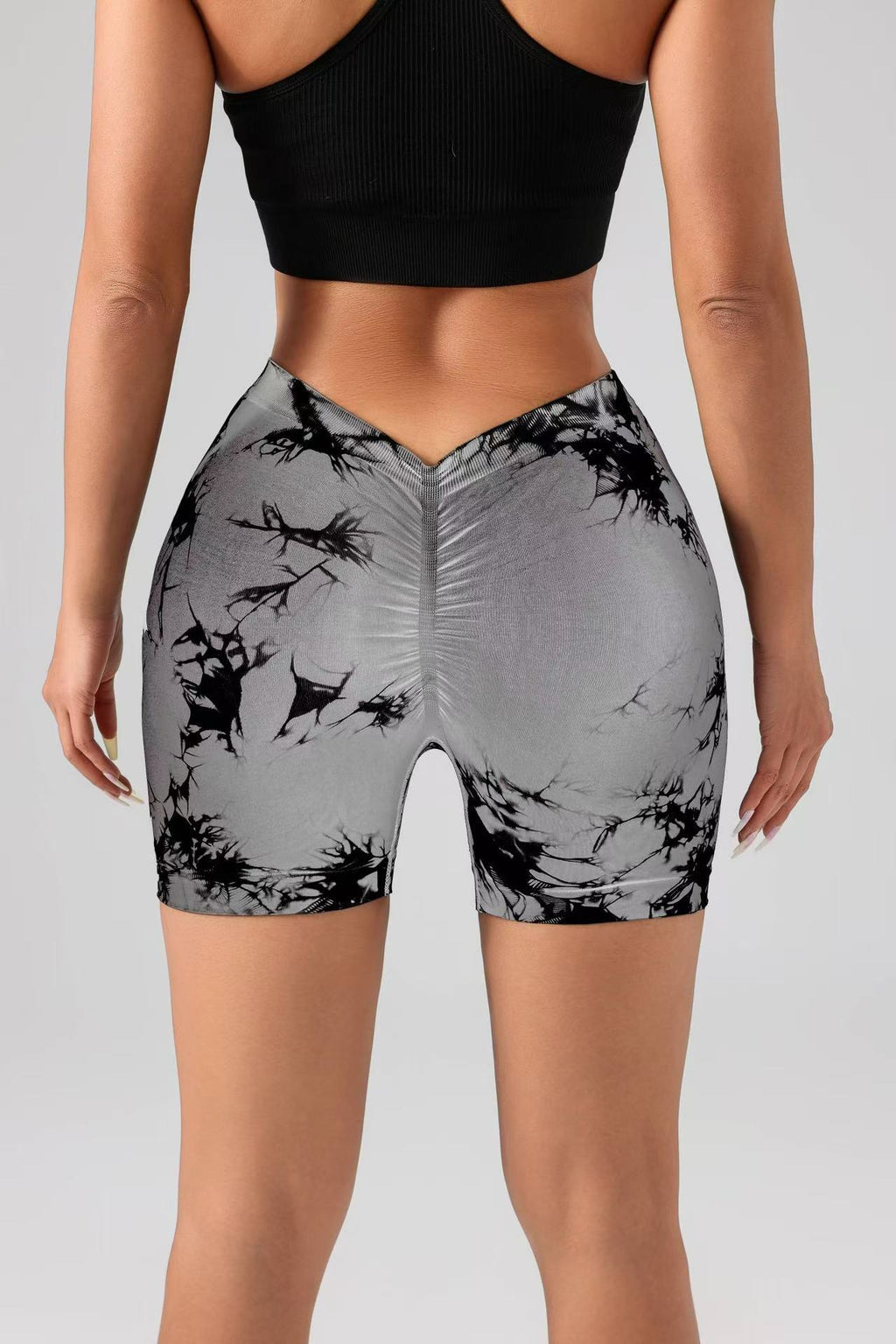 4 PACK Women Workout Shorts Tie Dye Womens Gym Scrunch Butt Lifting Workout Shorts