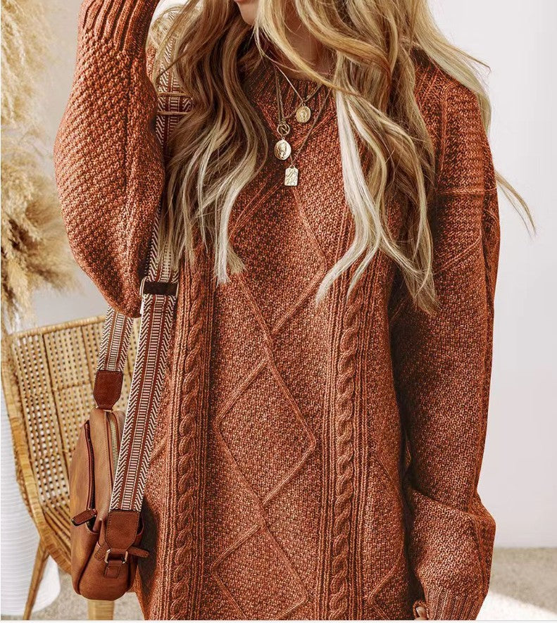 Winter New Loose And Lazy Style Dress Sweater