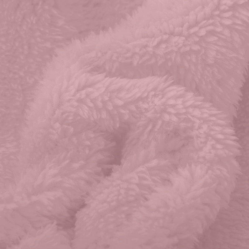 Women's Solid Color Plush Hooded Tracksuit Set Zip-Up Long Sleeve Top And Pants For Winter Loungewear