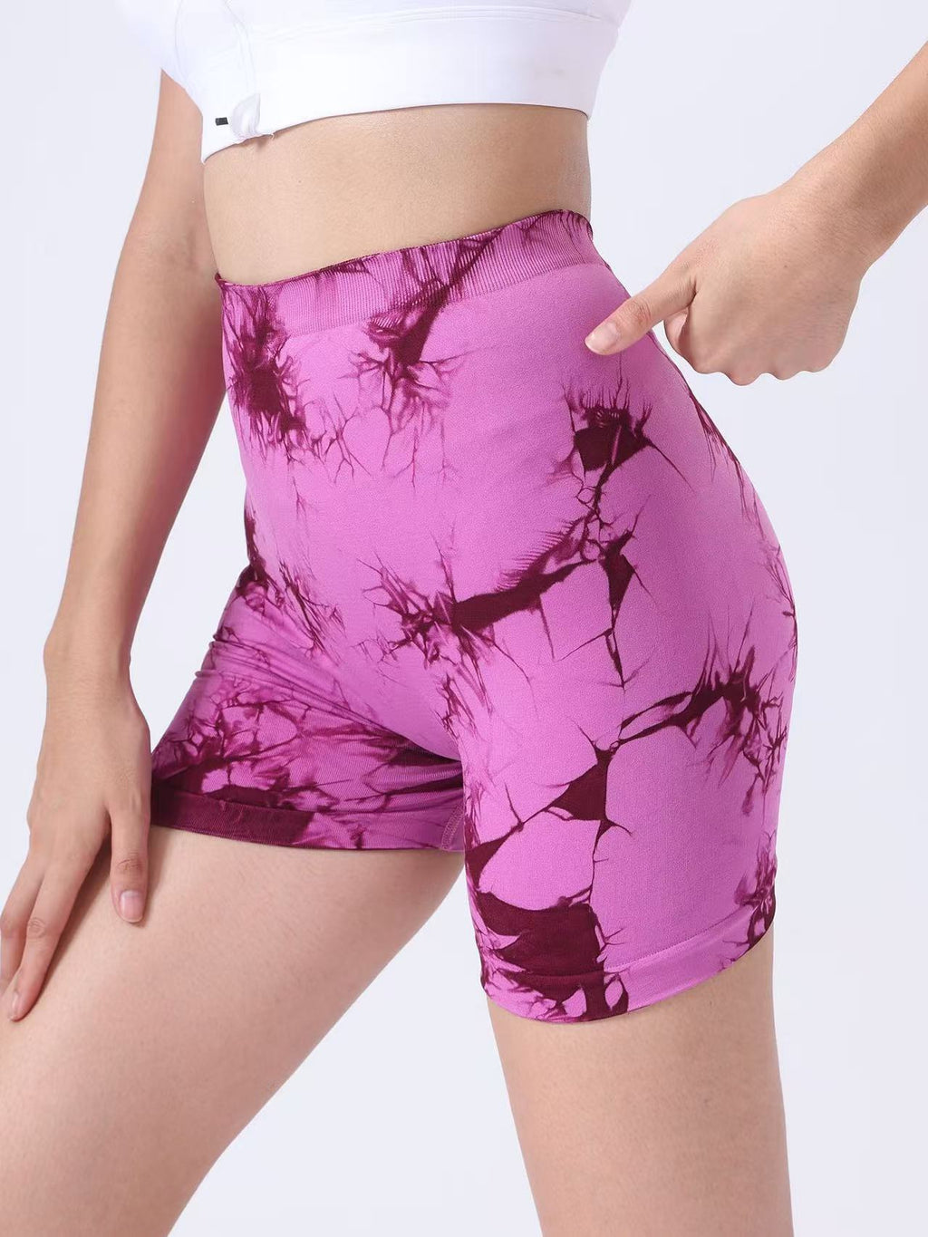 4 PACK Women Workout Shorts Tie Dye Womens Gym Scrunch Butt Lifting Workout Shorts