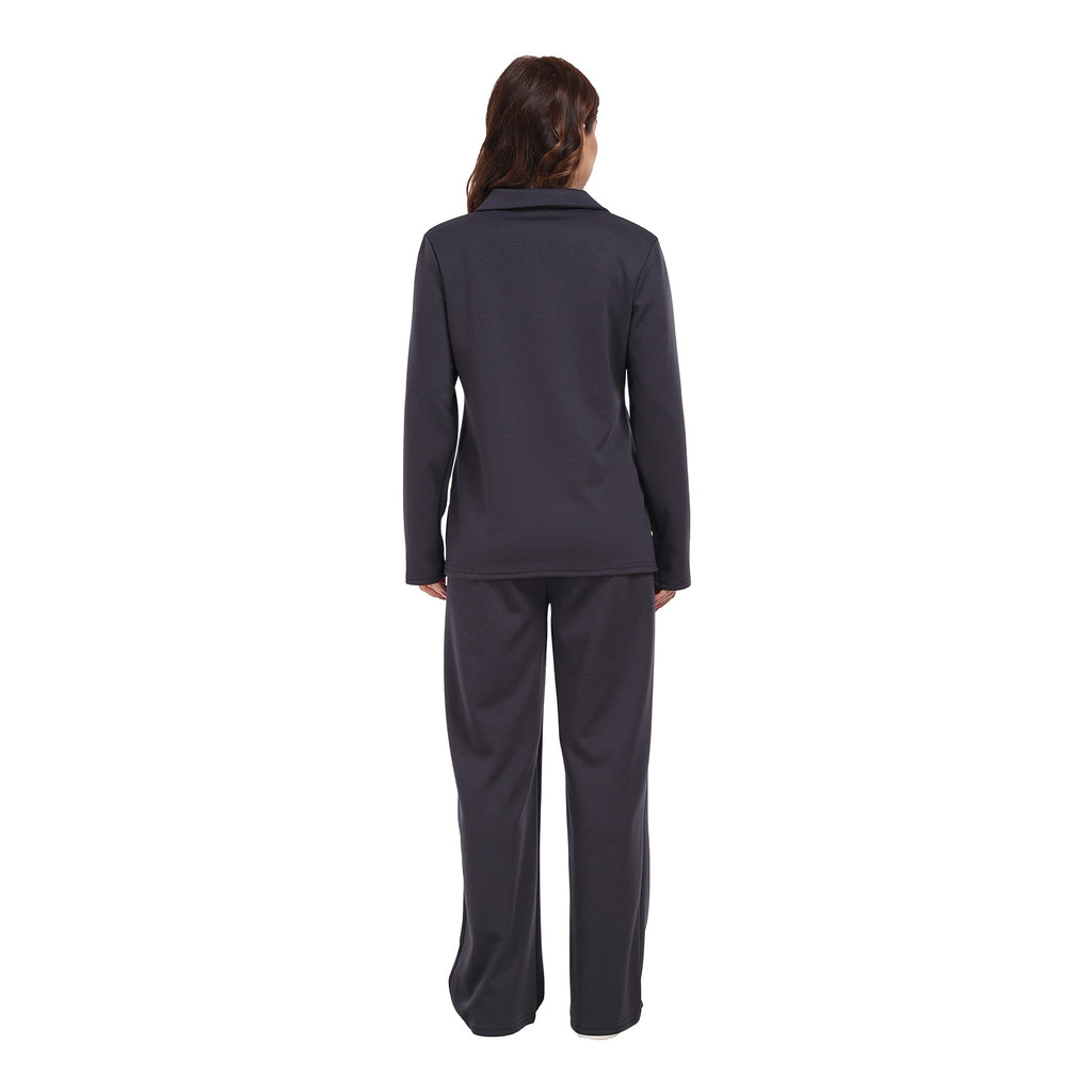 RONGTAI 2 Piece Outfits Sweatsuit For Women Casual Long Sleeve V Neck Pullover Tracksuit Solid Soft Comfy Tracksuits Set