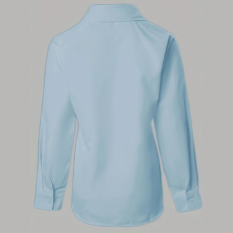 Women's Contrast Lace Long Sleeve Tops Button Down Shirts Dressy Casual Blouses Fall Fashion Clothes