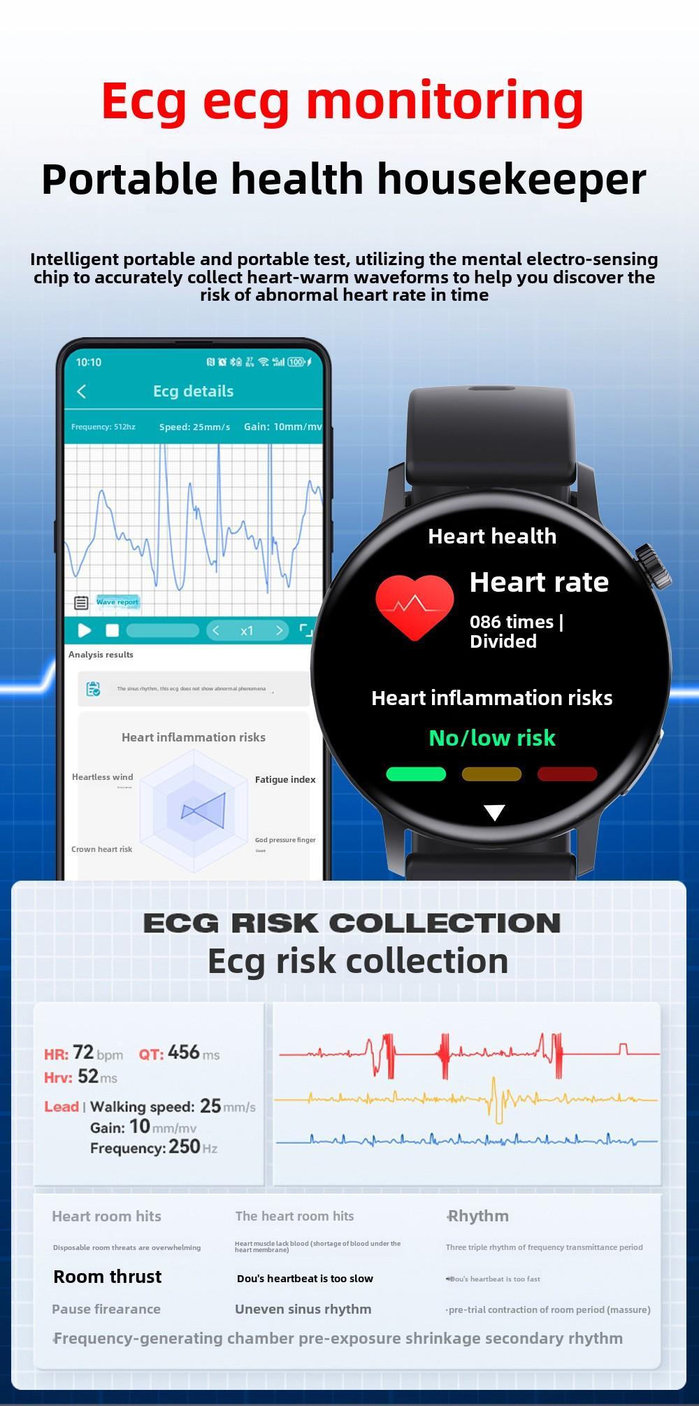 1.41-inch Health Smartwatch Fitness Tracker And Heart Rate-blood Oxygen-blood Pressure-sleep Monitor