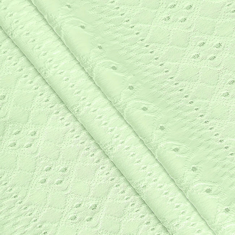 Women Eyelet Long Sleeve Tops Shirts Dressy Casual Crew Neck Ruffle Hem Blouses